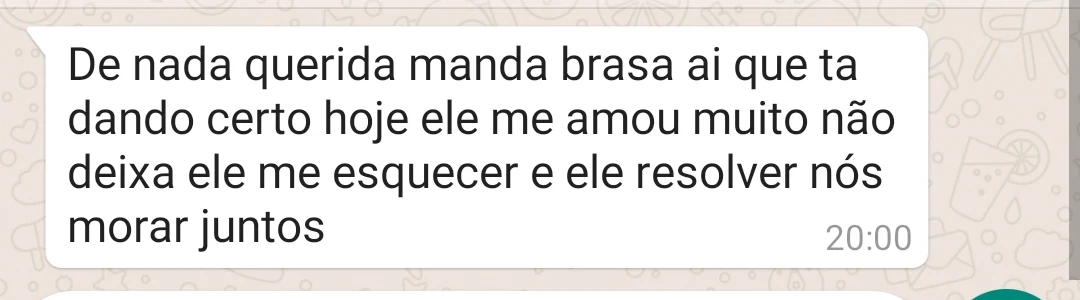 Mensagem de cliente sobre experiência de consulta personalizada